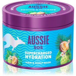 Aussie SOS Supercharged Hydration masca intens hidratanta pentru par si scalp 500 ml-Țena