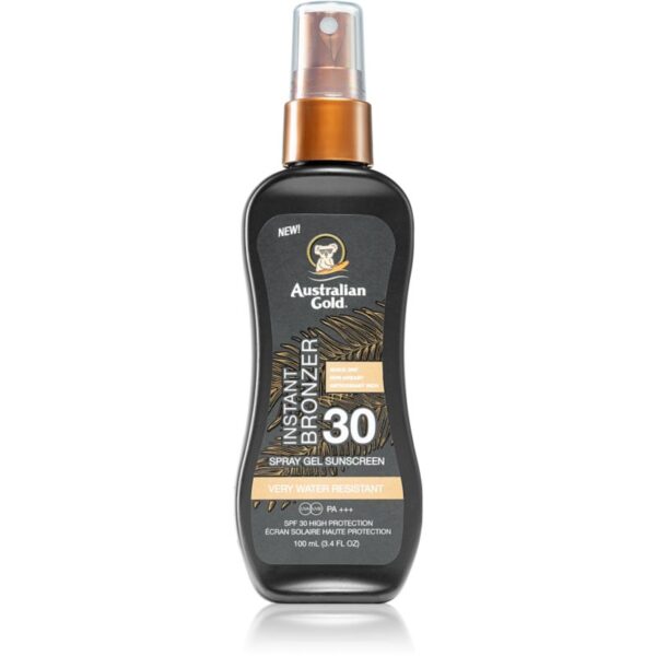 Australian Gold Instant Bronzer tratament pentru protectie solara cu efect autobronzant SPF 30 100 ml-Țena