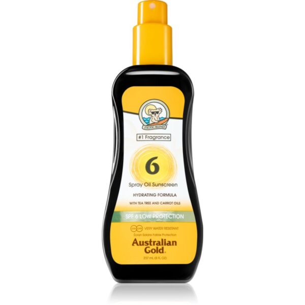 Australian Gold Spray Oil Sunscreen spray cu ulei pentru corp protectie solara SPF 6 237 ml-Țena