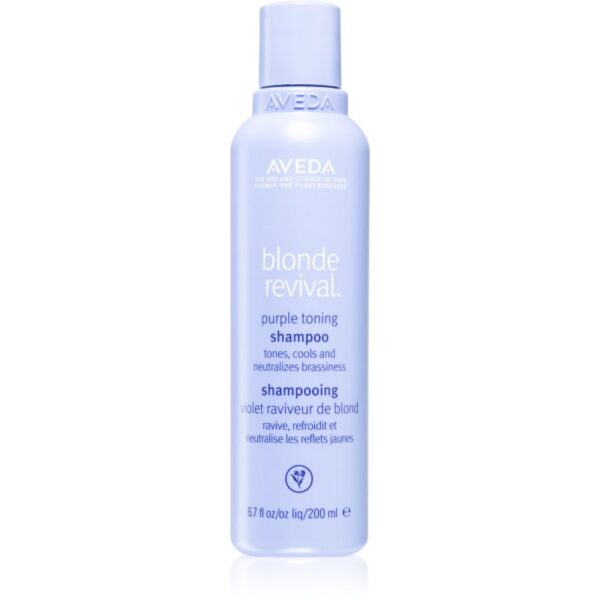 Aveda Blonde Revival™ Purple Toning Shampoo sampon tonifiant cu violete pentru iluminarea părului sau pentru părul cu șuvițe 200 ml-ro