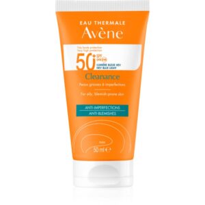 Avène Cleanance lotiune protectoare pentru protectia solara pentru ten predispus la acnee SPF 50+ 50 ml-Țena