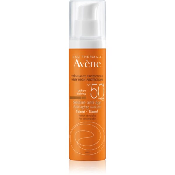 Avène Sun Anti-Aging Suncare Tinted fluid protector tonifiant pentru față impotriva petelor SPF 50+ 50 ml-Țena