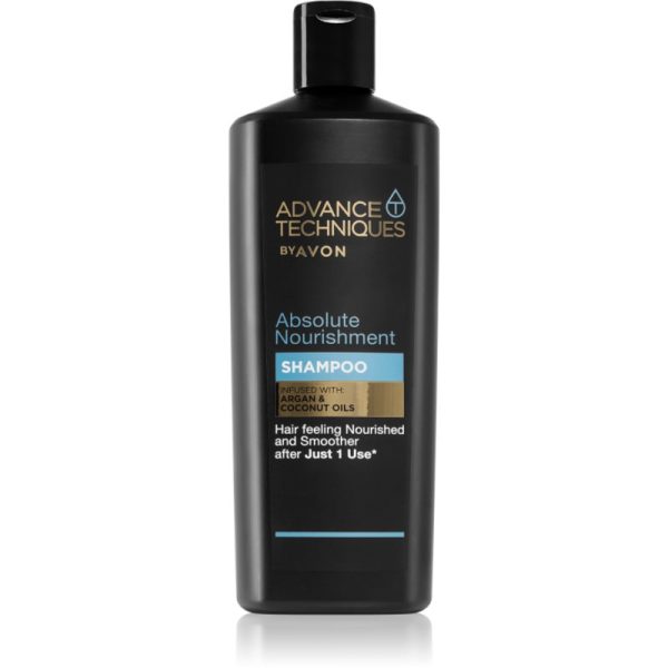 Avon Advance Techniques Absolute Nourishment Șampon nutritiv cu ulei de argan marocan pentru toate tipurile de păr 700 ml-Țena