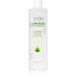 Avon Cannabis Sativa Oil Cleanse & Calm apa de fata cu particule micele cu efect calmant 400 ml-ro
