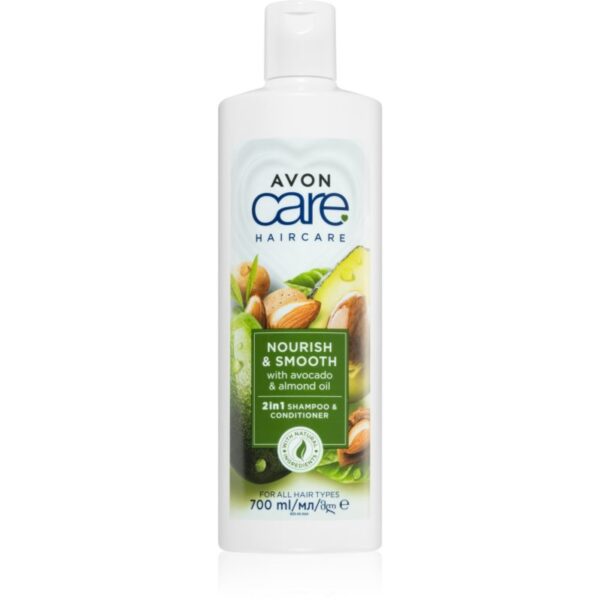 Avon Care Nourish & Smooth sampon si balsam 2 in 1 cu efect de nutritiv 700 ml-ro
