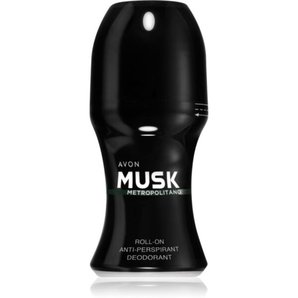 Avon Musk+ Metropolitano deodorant antiperspirant roll-on pentru bărbați 50 ml-Țena