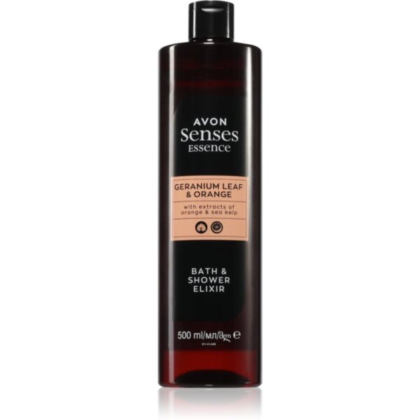 Avon Senses Essence Geranium Leaf & Orange ingredient pentru baie 500 ml-ro