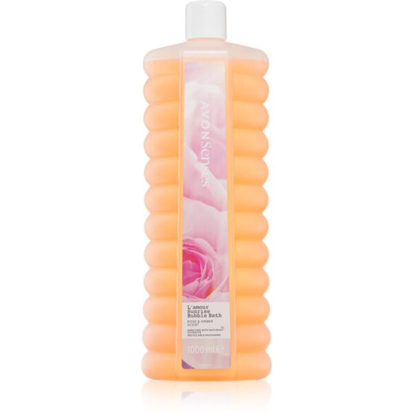 Avon Senses L'amour Sunrise spuma de baie cu aromă de trandafiri 1000 ml-Țena