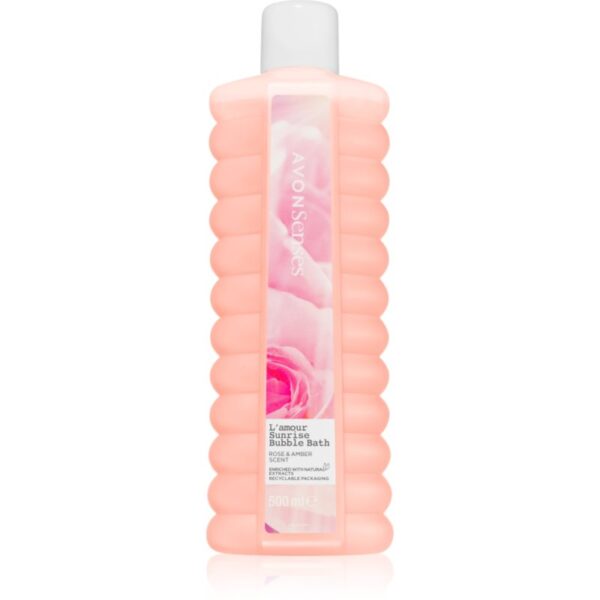 Avon Senses L'amour Sunrise spuma de baie cu aromă de trandafiri 500 ml-ro
