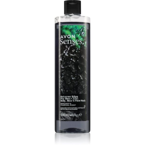 Avon Senses Natures Edge 2 in 1 gel de dus si sampon pentru bărbați 500 ml-Țena