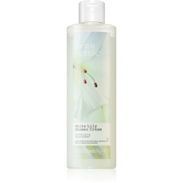 Avon Senses White Lily & Musk cremă de duș energizantă 250 ml-ro