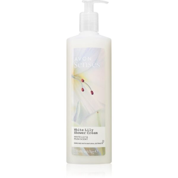Avon Senses White Lily & Musk cremă de duș energizantă 720 ml-ro