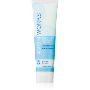 Avon Works Aloe Vera crema depilatoare pentru piele sensibila 100 ml-ro
