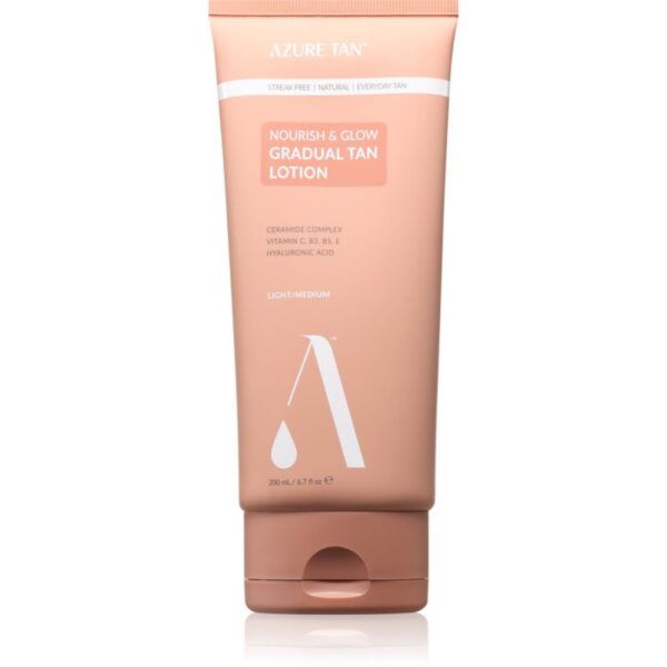 Azure Tan Nourish & Glow crema autobronzanta pentru corp culoare Light/Medium 200 ml-ro
