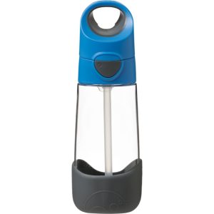 B.Box Bottle with Straw biberon cu pai Blue Gray 450 ml-ro