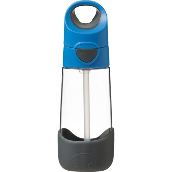 B.Box Bottle with Straw biberon cu pai Blue Gray 450 ml-ro