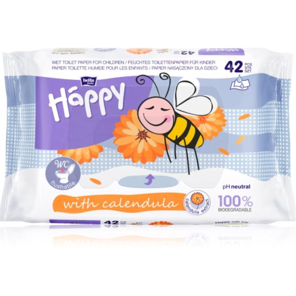 BELLA Baby Happy Calendula hârtie igienică umedă cu gălbenele pentru copii 42 buc-ro