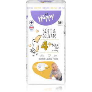 BELLA Baby Happy Soft&Delicate Size 4+ Maxi Plus scutece de unică folosință 9-15 kg 56 buc-Țena