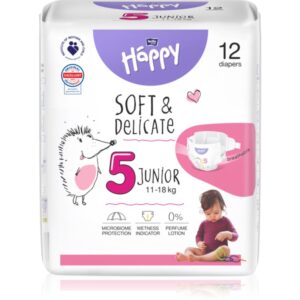 BELLA Baby Happy Soft&Delicate Size 5 Junior scutece de unică folosință 11-18 kg 12 buc-Țena