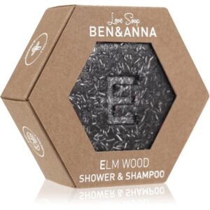 BEN&ANNA Love Soap Shower & Shampoo șampon uscat și gel de duș 2în1 Elm Wood 60 g-ro