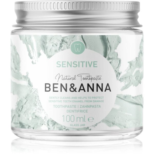 BEN&ANNA Natural Toothpaste Sensitive pastă de dinți în borcan de sticlă pentru dinti sensibili 100 ml-ro