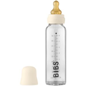 BIBS Baby Glass Bottle 225 ml biberon pentru sugari Ivory 225 ml-Țena