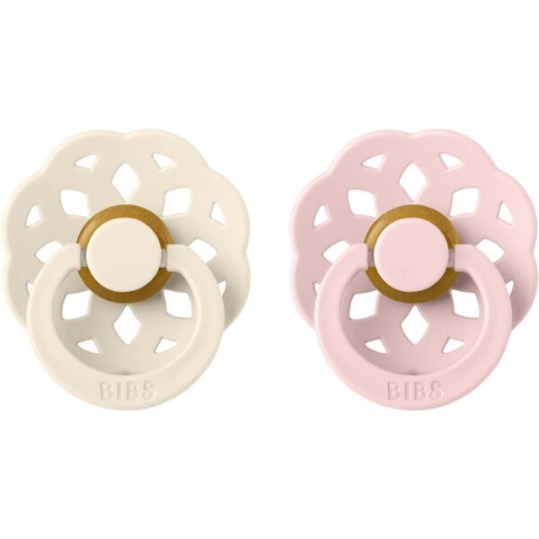BIBS Boheme Natural Rubber Size 1: 0+ months suzetă Ivory / Blossom 2 buc-Țena