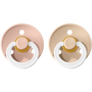 BIBS Colour Natural Rubber Size 1: 0+ months suzetă Blush Night / Vanilla Night 2 buc-Țena