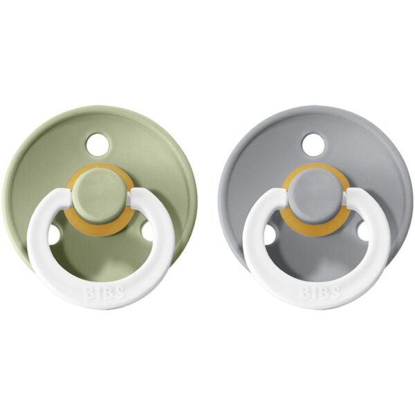 BIBS Colour Natural Rubber Size 1: 0+ months suzetă Sage Night / Cloud Night 2 buc-ro