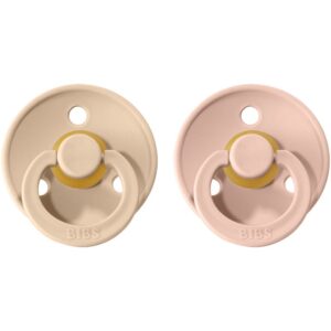 BIBS Colour Natural Rubber Size 2: 6+ months suzetă Vanilla / Blush 2 buc-ro