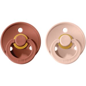 BIBS Colour Natural Rubber Size 2: 6+ months suzetă Woodchuck / Blush 2 buc-ro