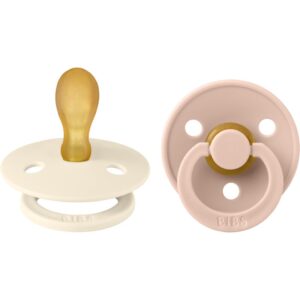 BIBS Colour Size 1: Symmetrical 0-6 months suzetă Ivory / Blush 2 buc-Țena