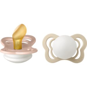 BIBS Couture Glow Natural Rubber Size 1: 0+ months suzetă Blush / Vanilla 2 buc-ro