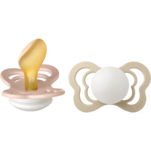 BIBS Couture Glow Natural Rubber Size 2: 6+ months suzetă Blush / Vanilla 2 buc-ro