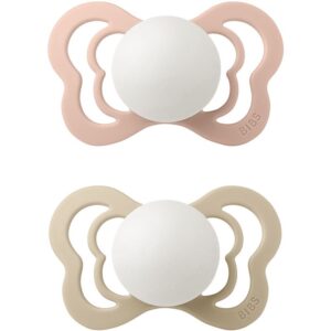 BIBS Couture Glow Silicone Size 1: 0+ months suzetă Blush / Vanilla 2 buc-ro