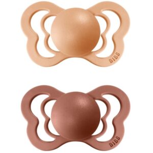 BIBS Couture Natural Rubber Size 1: 0+ months suzetă Peach / Woodchuck 2 buc-Țena