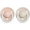 BIBS De Lux Natural Rubber Night Size 1: 0+ months suzetă Blush / Vanilla 2 buc-ro