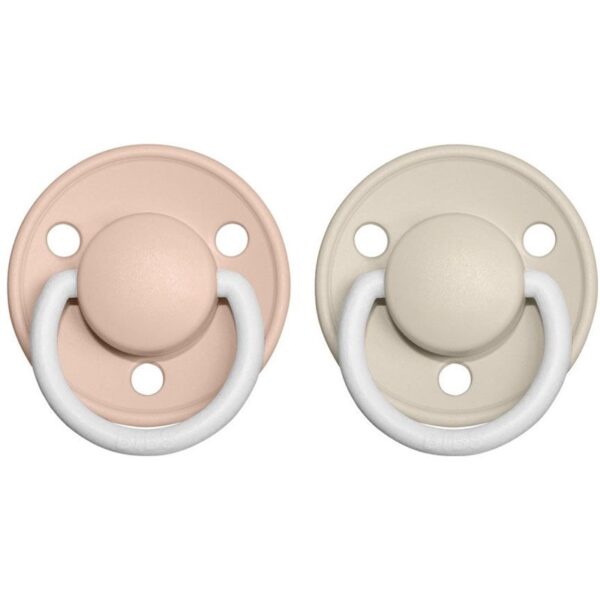 BIBS De Lux Natural Rubber Night Size 1: 0+ months suzetă Blush / Vanilla 2 buc-ro