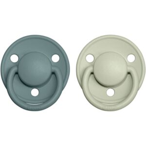 BIBS De Lux Natural Rubber Size 1: 0+ months suzetă Island Sea / Sage 2 buc-ro
