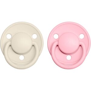 BIBS De Lux Natural Rubber Size 1: 0+ months suzetă Ivory / Baby Pink 2 buc-ro