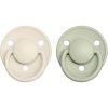 BIBS De Lux Natural Rubber Size 1: 0+ months suzetă Ivory / Sage 2 buc-ro