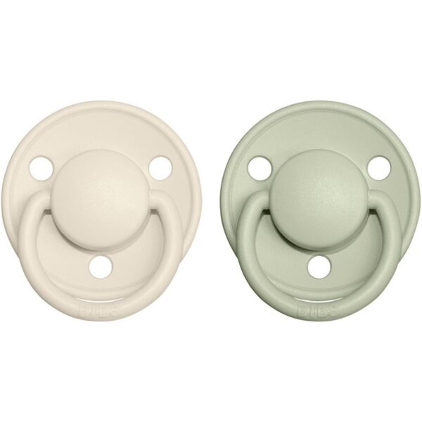 BIBS De Lux Natural Rubber Size 1: 0+ months suzetă Ivory / Sage 2 buc-ro