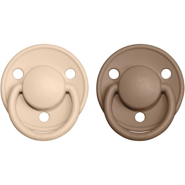 BIBS De Lux Natural Rubber Size 1: 0+ months suzetă Vanilla / Dark Oak 2 buc-ro