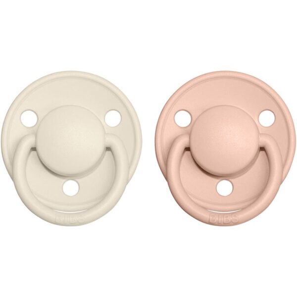 BIBS De Lux Natural Rubber Size 2: 6+ months suzetă Ivory / Blush 2 buc-ro
