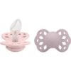 BIBS Infinity Anatomical Size 2: 6+ months suzetă Blossom / Dusky Lilac 2 buc-Țena