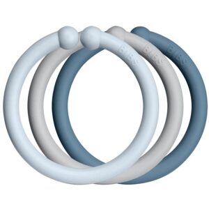 BIBS Loops cercuri pentru atârnat Baby Blue / Cloud / Petrol 12 buc-ro