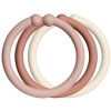 BIBS Loops cercuri pentru atârnat Blush / Woodchuck / Ivory 12 buc-Țena