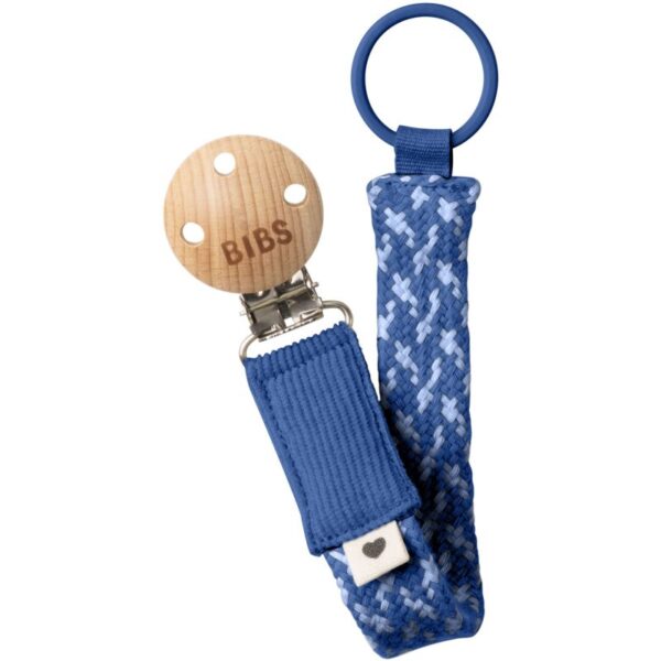 BIBS Paci Braid clips pentru suzetă Cornflower / Dusty Blue 1 buc-ro