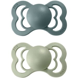 BIBS Supreme Natural Rubber Size 1: 0+ months suzetă Island Sea / Sage 2 buc-Țena
