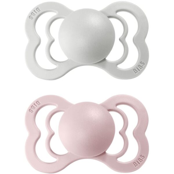 BIBS Supreme Natural Rubber Size 2: 6+ months suzetă Haze / Blossom 2 buc-Țena
